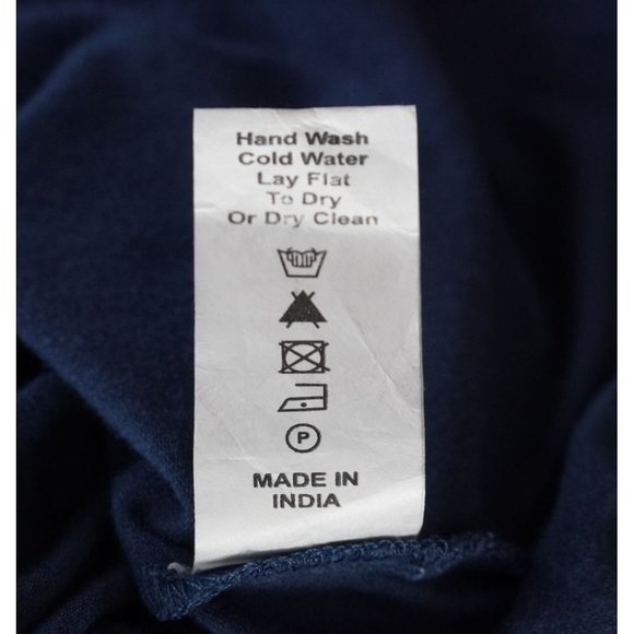 Caite Embroidered Dress Size M Crewel Floral Pattern Blue Sleeveless Knee Length - Picture 11 of 11